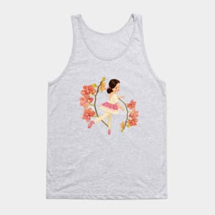 Ballerina doll with orchids flowers Tank Top